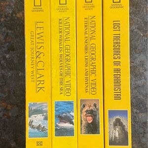 National Geographic Vibrant VHS Tapes. Lewis and Clark, Killer Whales and others